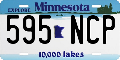 MN license plate 595NCP