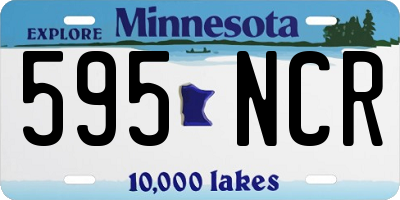 MN license plate 595NCR