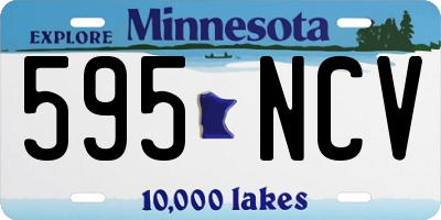 MN license plate 595NCV