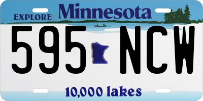 MN license plate 595NCW