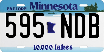 MN license plate 595NDB