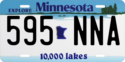 MN license plate 595NNA