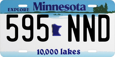 MN license plate 595NND
