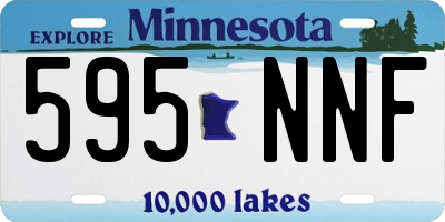 MN license plate 595NNF