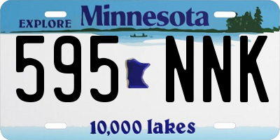 MN license plate 595NNK