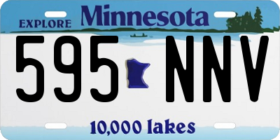 MN license plate 595NNV