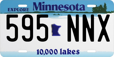 MN license plate 595NNX