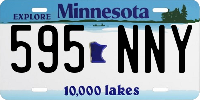MN license plate 595NNY