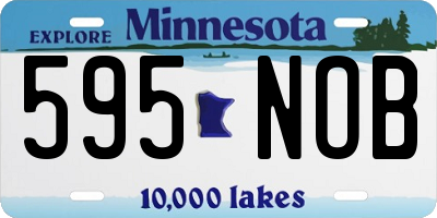 MN license plate 595NOB