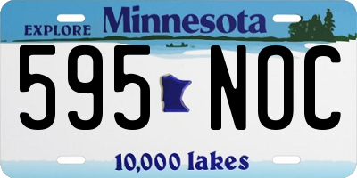 MN license plate 595NOC