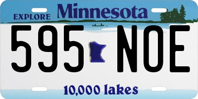 MN license plate 595NOE