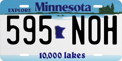 MN license plate 595NOH