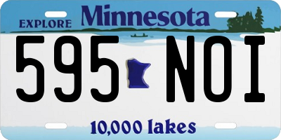 MN license plate 595NOI