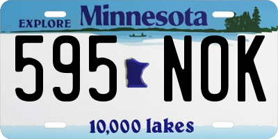 MN license plate 595NOK
