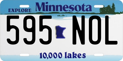 MN license plate 595NOL