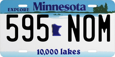MN license plate 595NOM