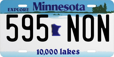 MN license plate 595NON