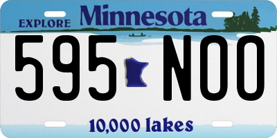 MN license plate 595NOO