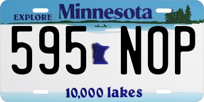 MN license plate 595NOP