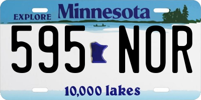 MN license plate 595NOR