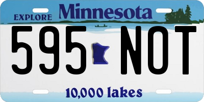 MN license plate 595NOT