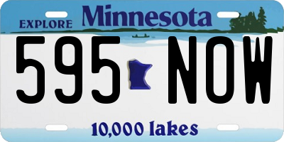 MN license plate 595NOW