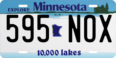 MN license plate 595NOX