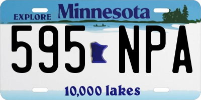 MN license plate 595NPA