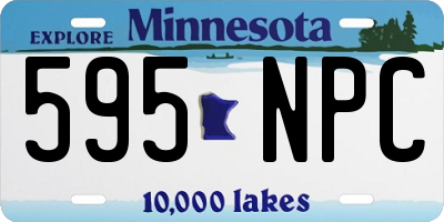 MN license plate 595NPC