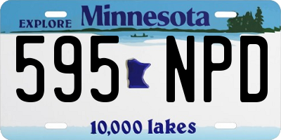 MN license plate 595NPD