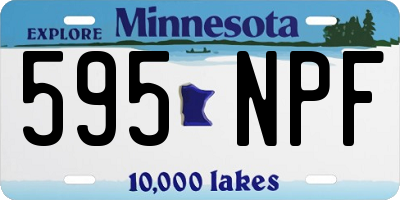 MN license plate 595NPF