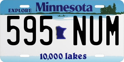 MN license plate 595NUM