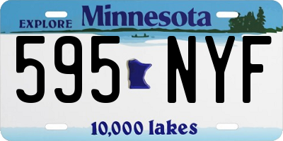 MN license plate 595NYF