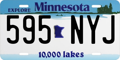 MN license plate 595NYJ