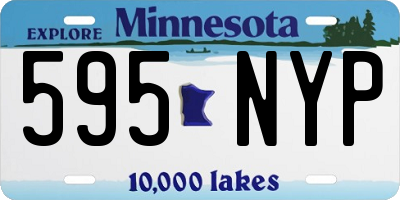MN license plate 595NYP