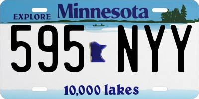 MN license plate 595NYY