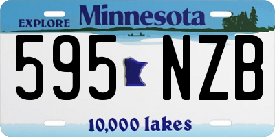 MN license plate 595NZB