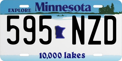 MN license plate 595NZD