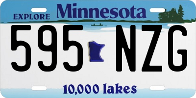 MN license plate 595NZG
