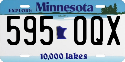MN license plate 595OQX