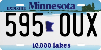 MN license plate 595OUX