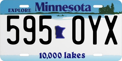 MN license plate 595OYX