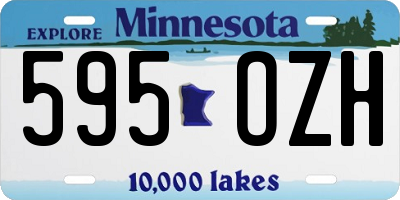 MN license plate 595OZH