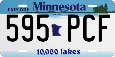 MN license plate 595PCF