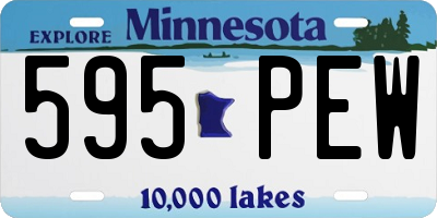 MN license plate 595PEW