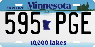 MN license plate 595PGE