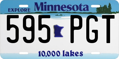 MN license plate 595PGT