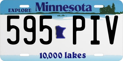 MN license plate 595PIV