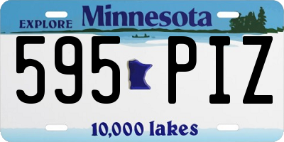 MN license plate 595PIZ