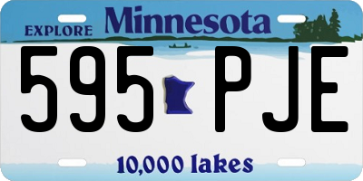 MN license plate 595PJE